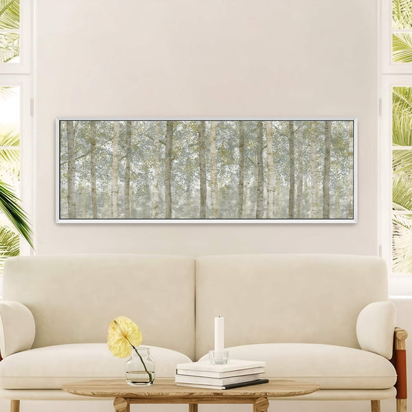 Canvas wall art in interior setting.