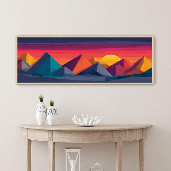 Canvas wall art in interior setting.