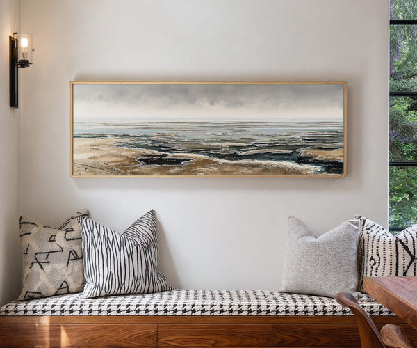 Canvas wall art in interior setting.