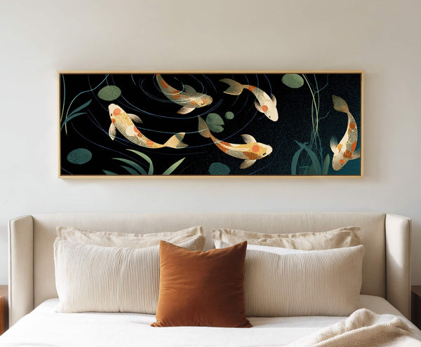 Canvas wall art in interior setting.