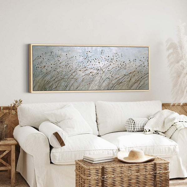 Canvas wall art in interior setting.