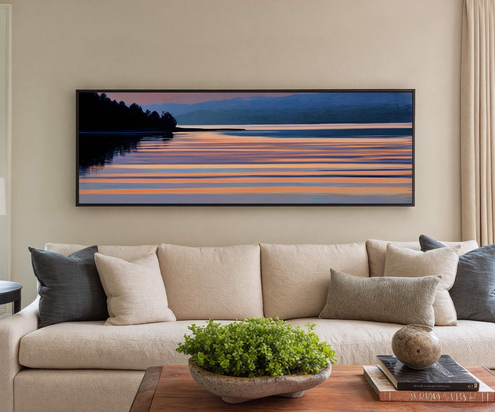 Sunset Lake Reflection Canvas Print