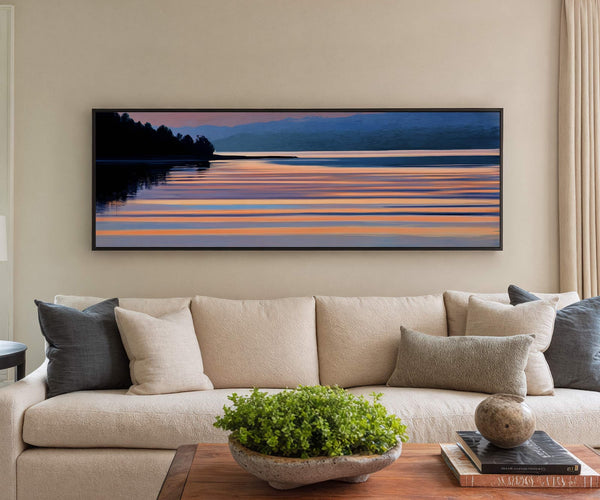 Canvas wall art in interior setting.