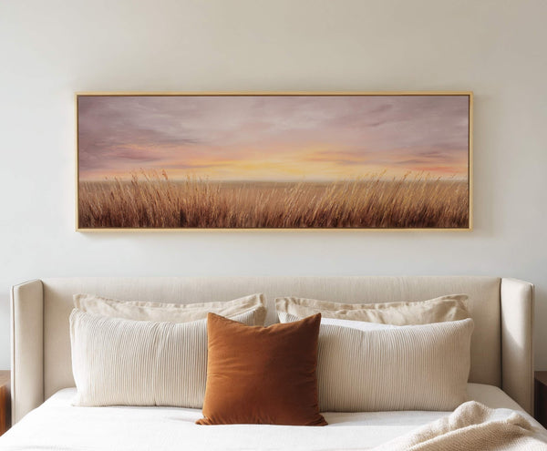 Canvas wall art in interior setting.