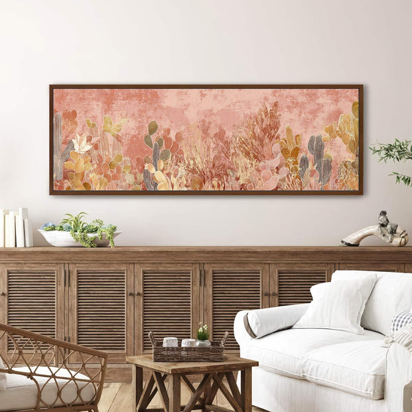Canvas wall art in interior setting.
