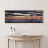 Canvas wall art in interior setting.