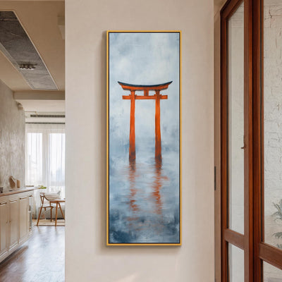Japanese Torii Gate Water Canvas Print