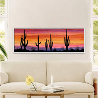 Canvas wall art in interior setting.