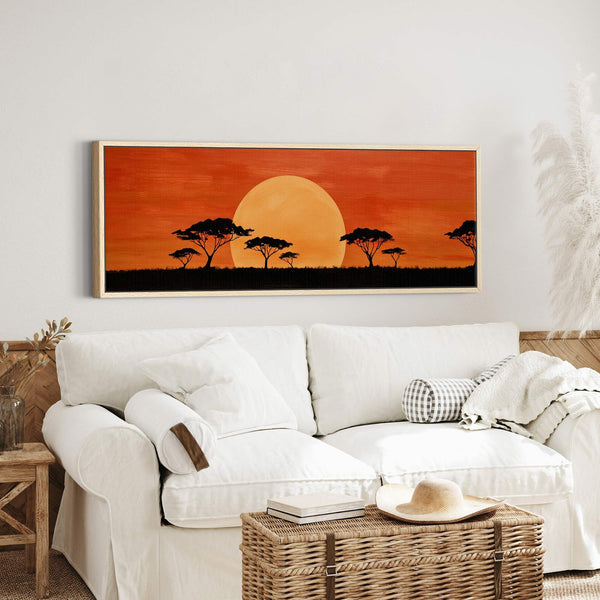 Canvas wall art in interior setting.
