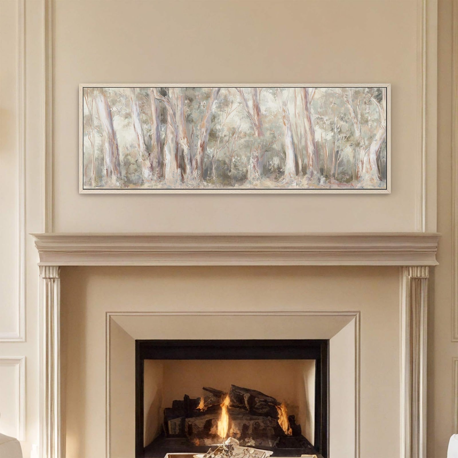 Canvas wall art in interior setting.