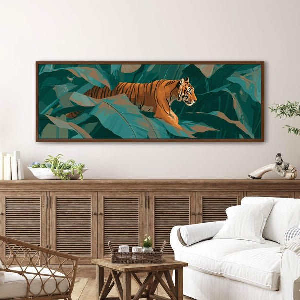 Canvas wall art in interior setting.