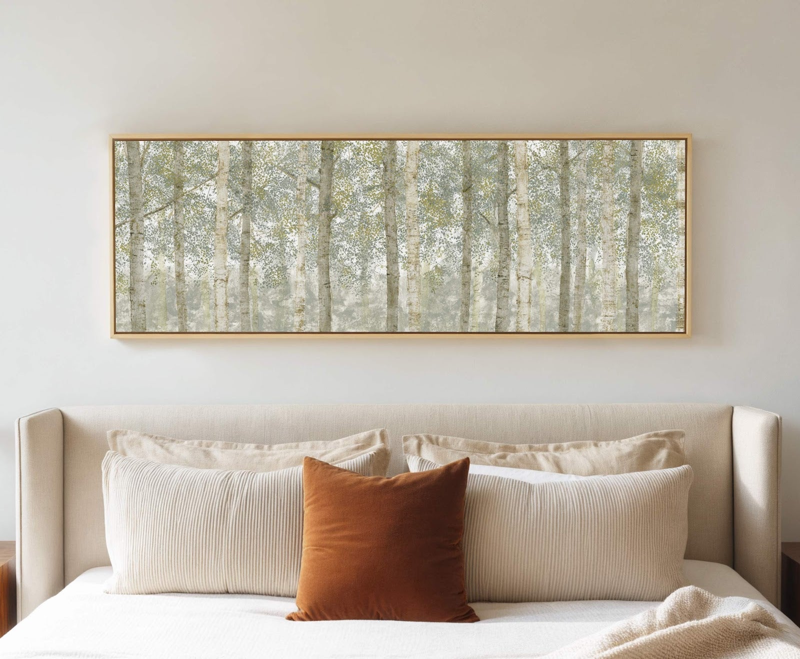 Canvas wall art in interior setting.