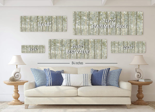 Canvas wall art in interior setting.