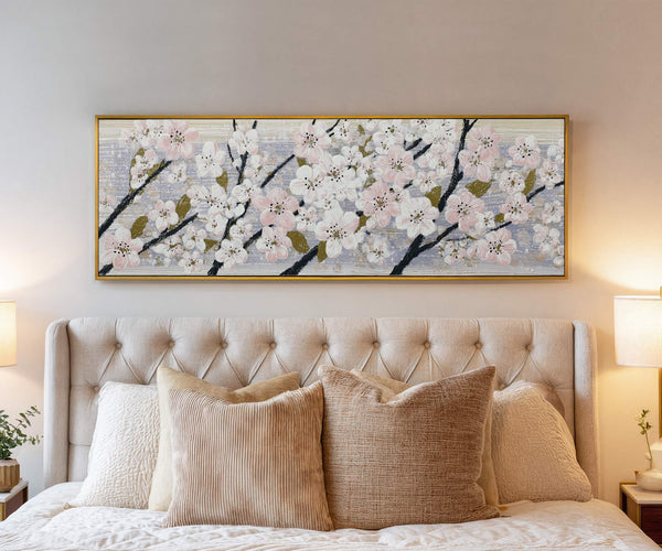 Canvas wall art in interior setting.