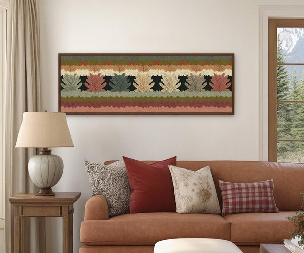 Canvas wall art in interior setting.