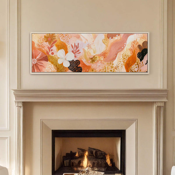 Canvas wall art in interior setting.