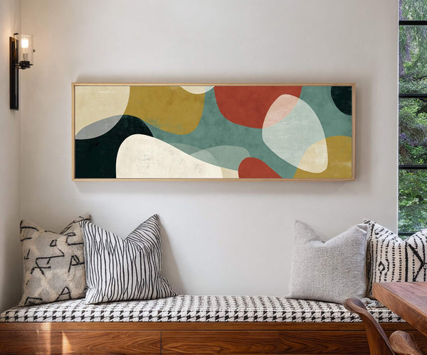 Canvas wall art in interior setting.