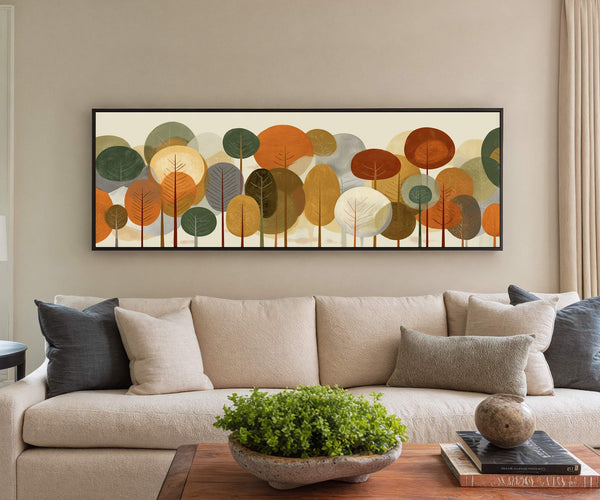Canvas wall art in interior setting.