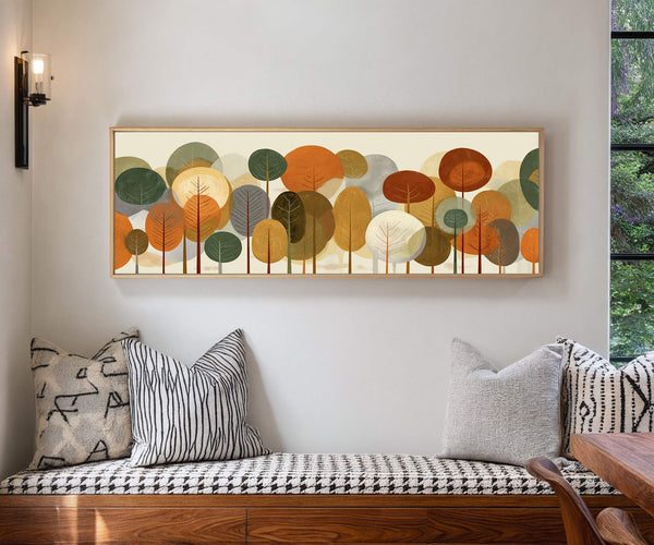 Canvas wall art in interior setting.