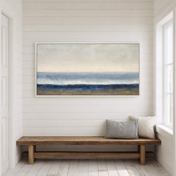 Canvas wall art in interior setting.