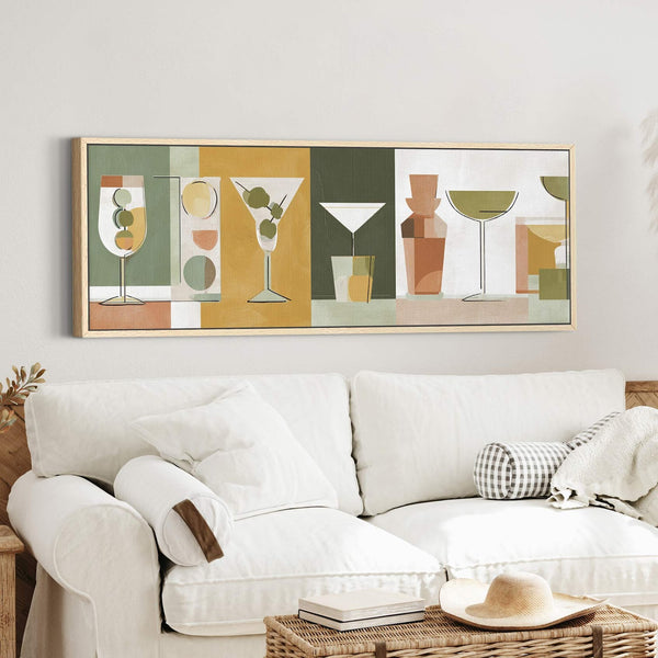 Canvas wall art in interior setting.