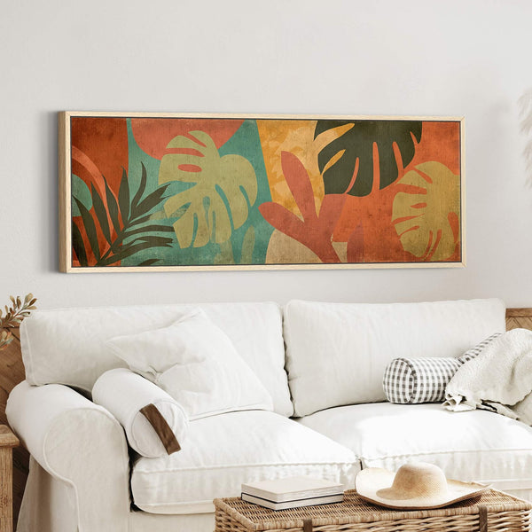 Canvas wall art in interior setting.