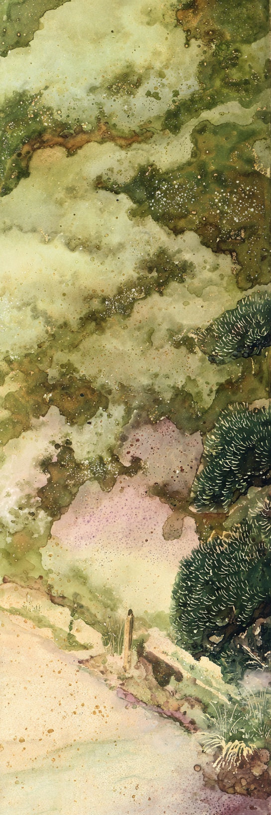 Abstract Mossy Landscape Canvas Print