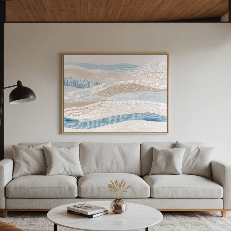 Coastal Rhythms Abstract Canvas Art