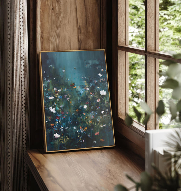 The Midnight Bloom Abstract Floral Print