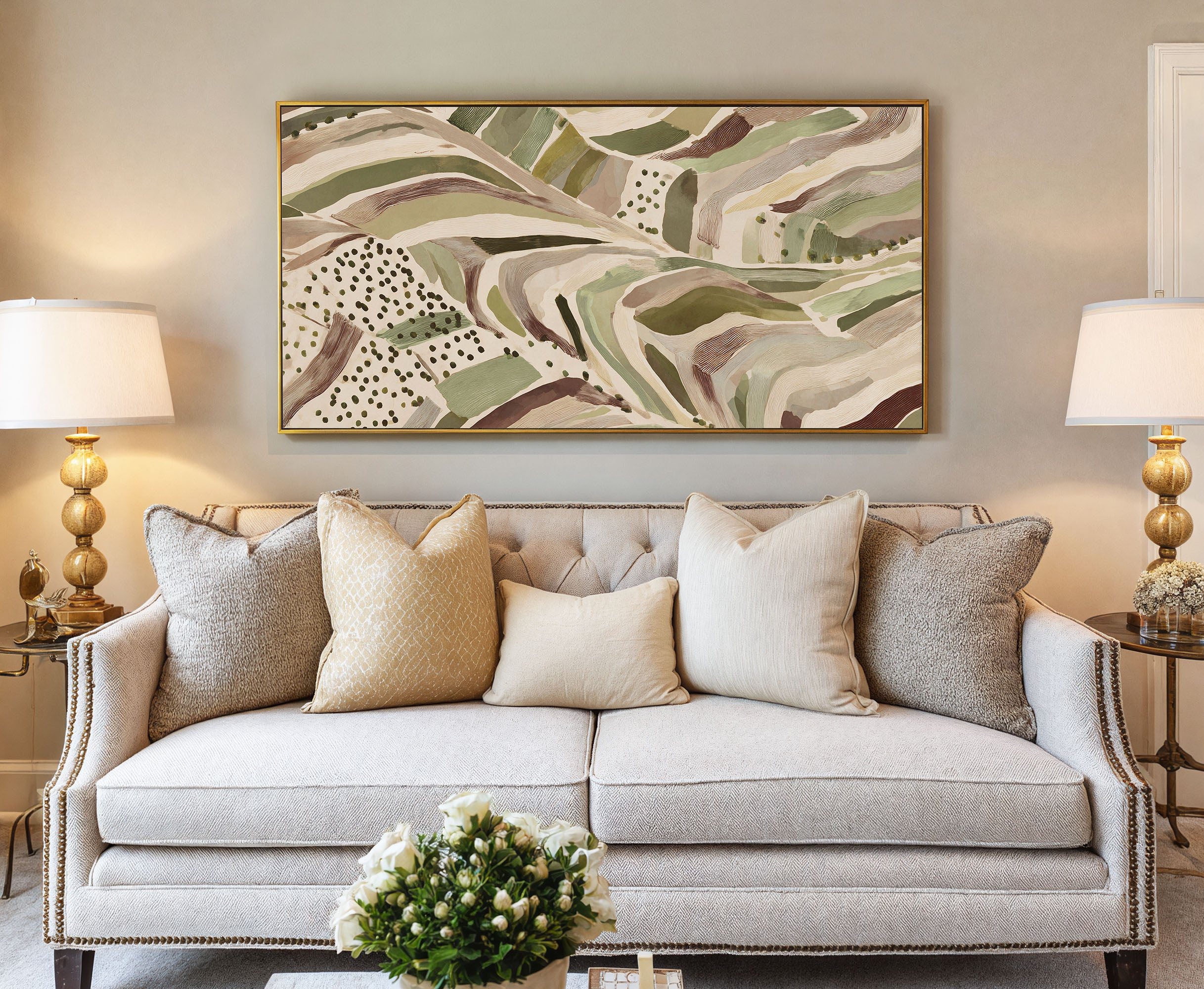 Riverstone Flow - Abstract Organic Landscape Art