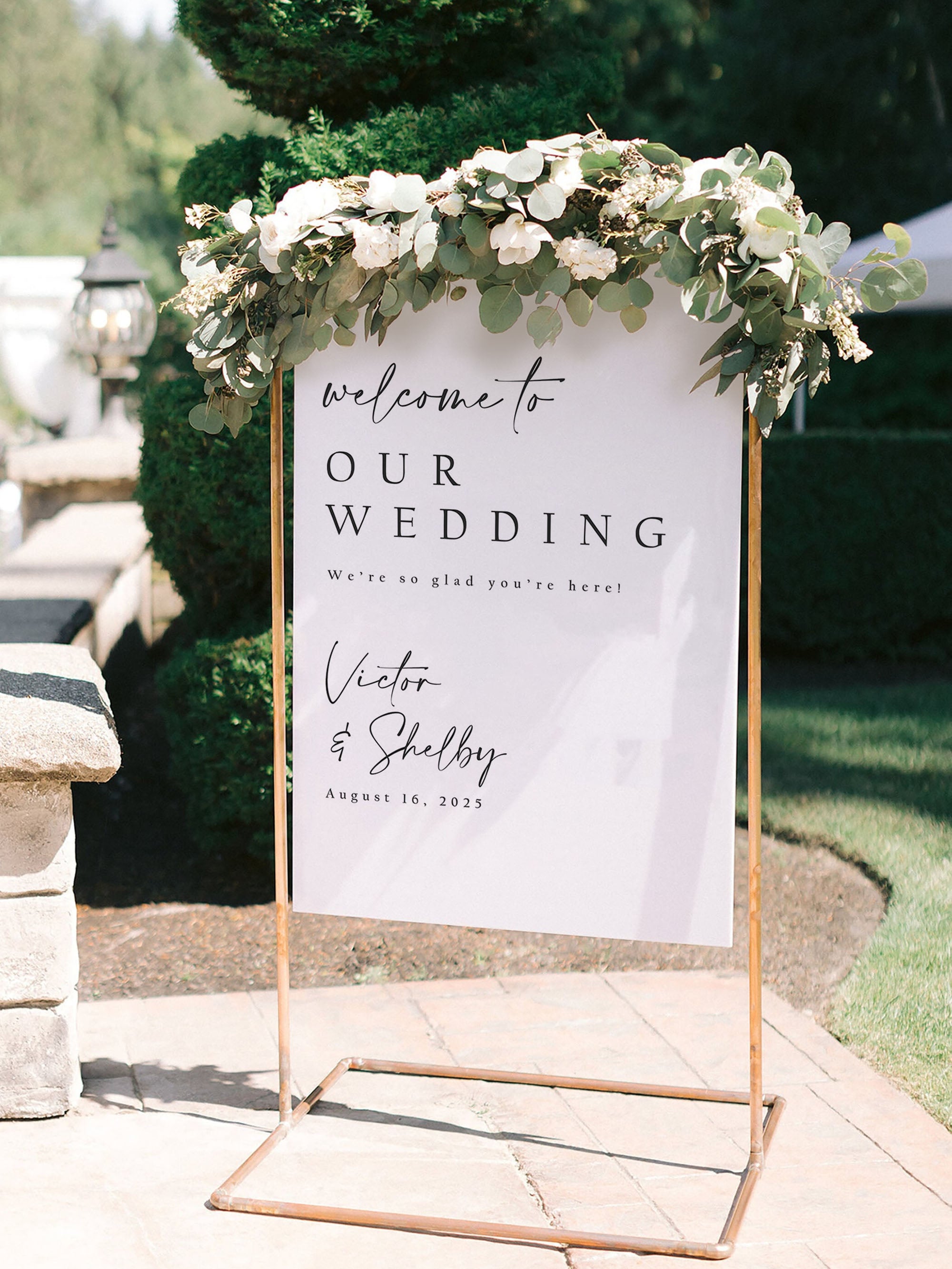 Personalized Wedding Welcome Sign D15