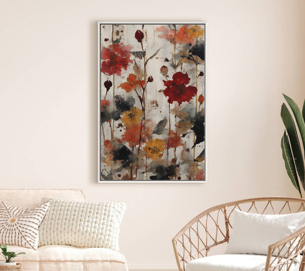 The Autumn Bloom Abstract Floral Art Print