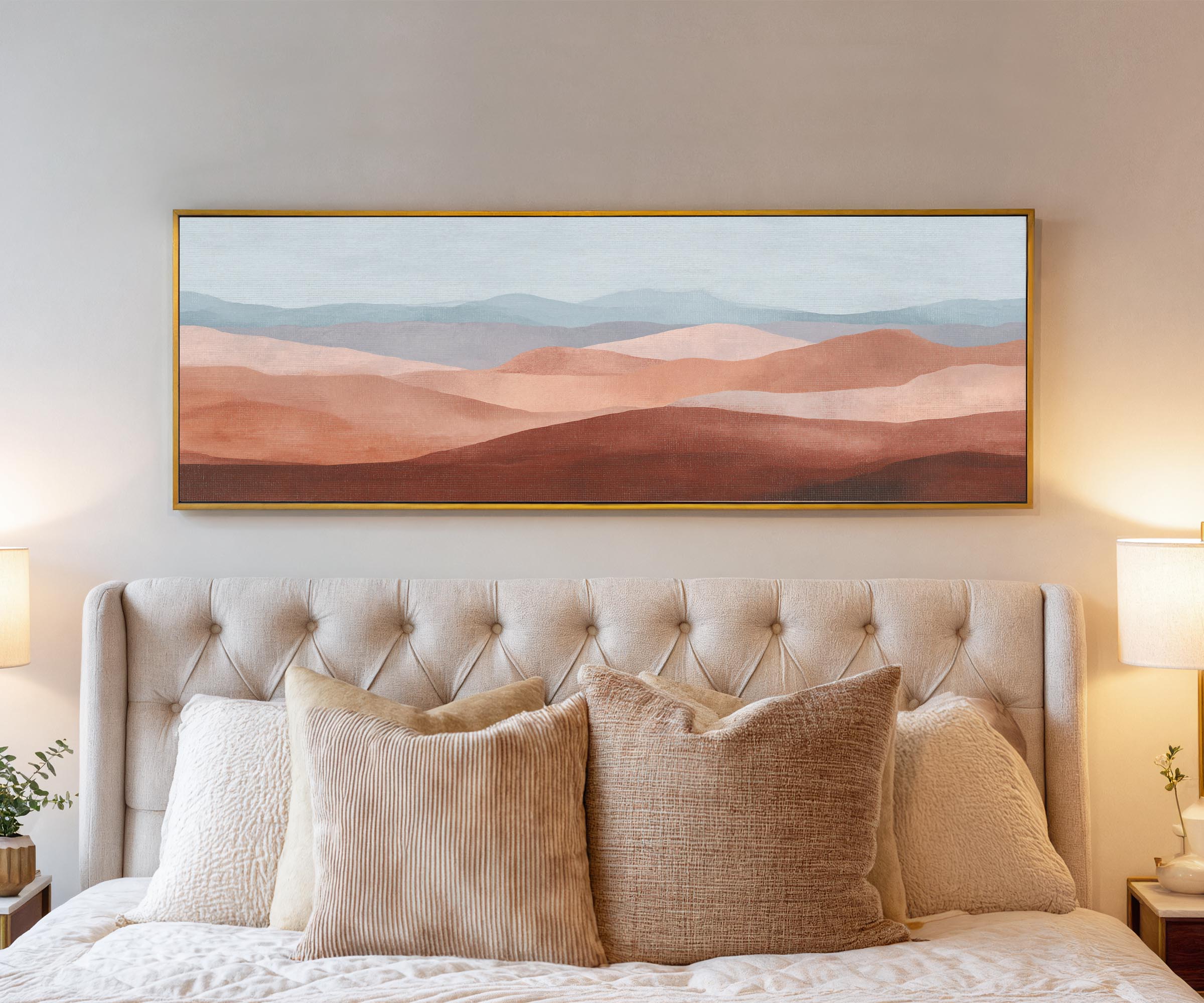 Terracotta Horizons - Desert Landscape Canvas Art