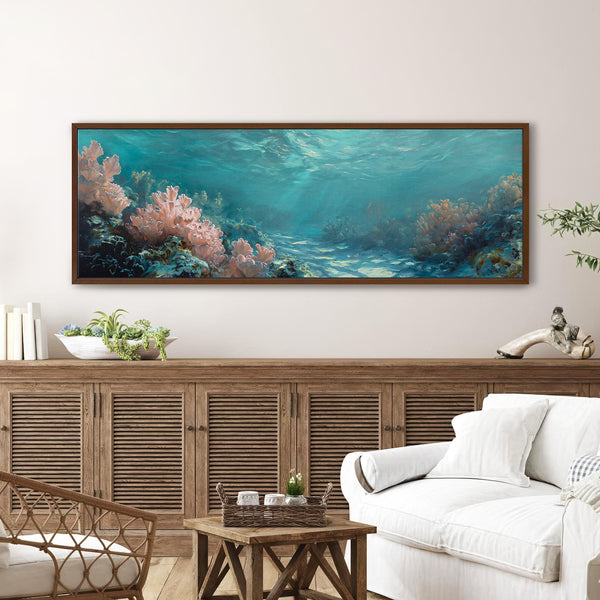 Tableau sur toile représentant un récif corallien sous-marin