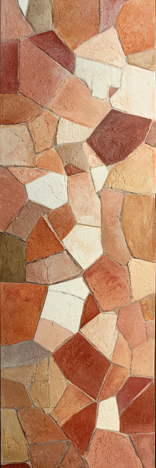 Stone Mosaic Abstract Earth Tone Canvas Print