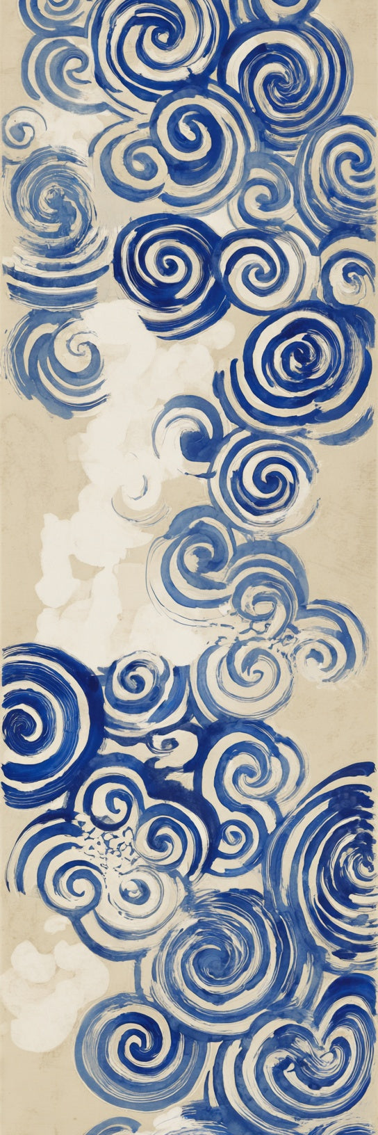 Blue Swirl Abstract Pattern Canvas Print