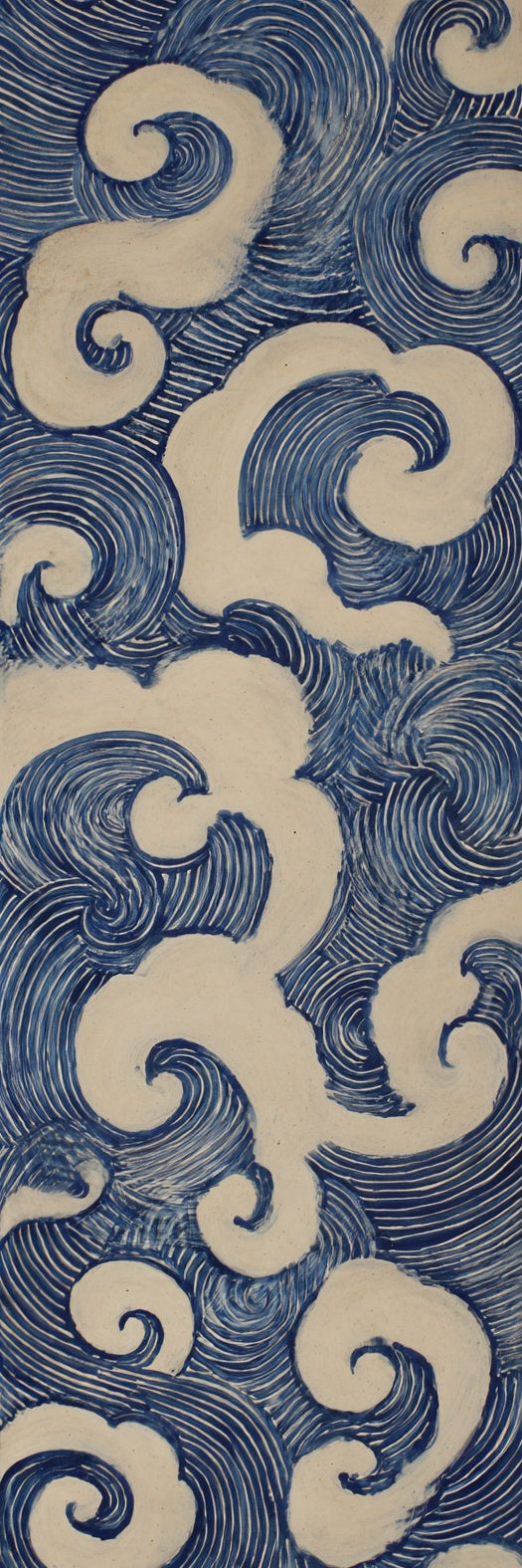 Impression sur toile vagues océaniques bleues japonaises