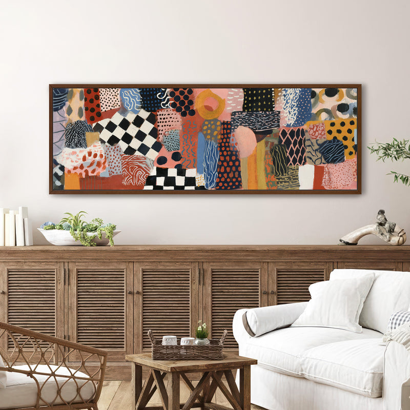 Patchwork Dreams - Colorful Abstract Pattern Collage Print