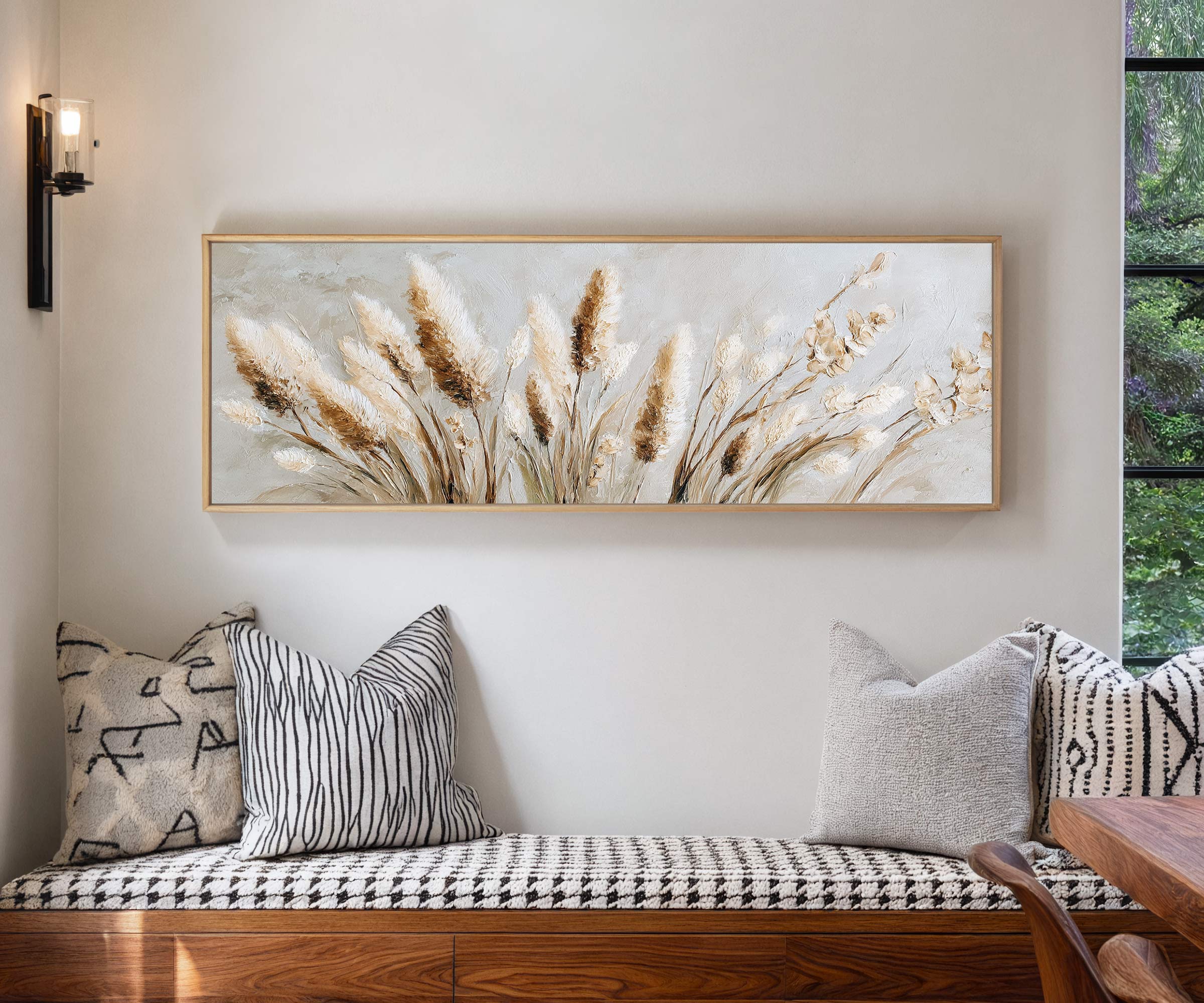 Pampas Grass Neutral Canvas Art Print