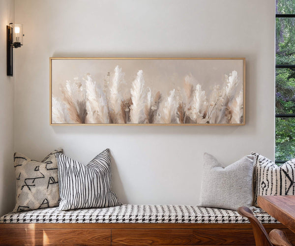 Leinwandbild mit Pampasgras-Motiv