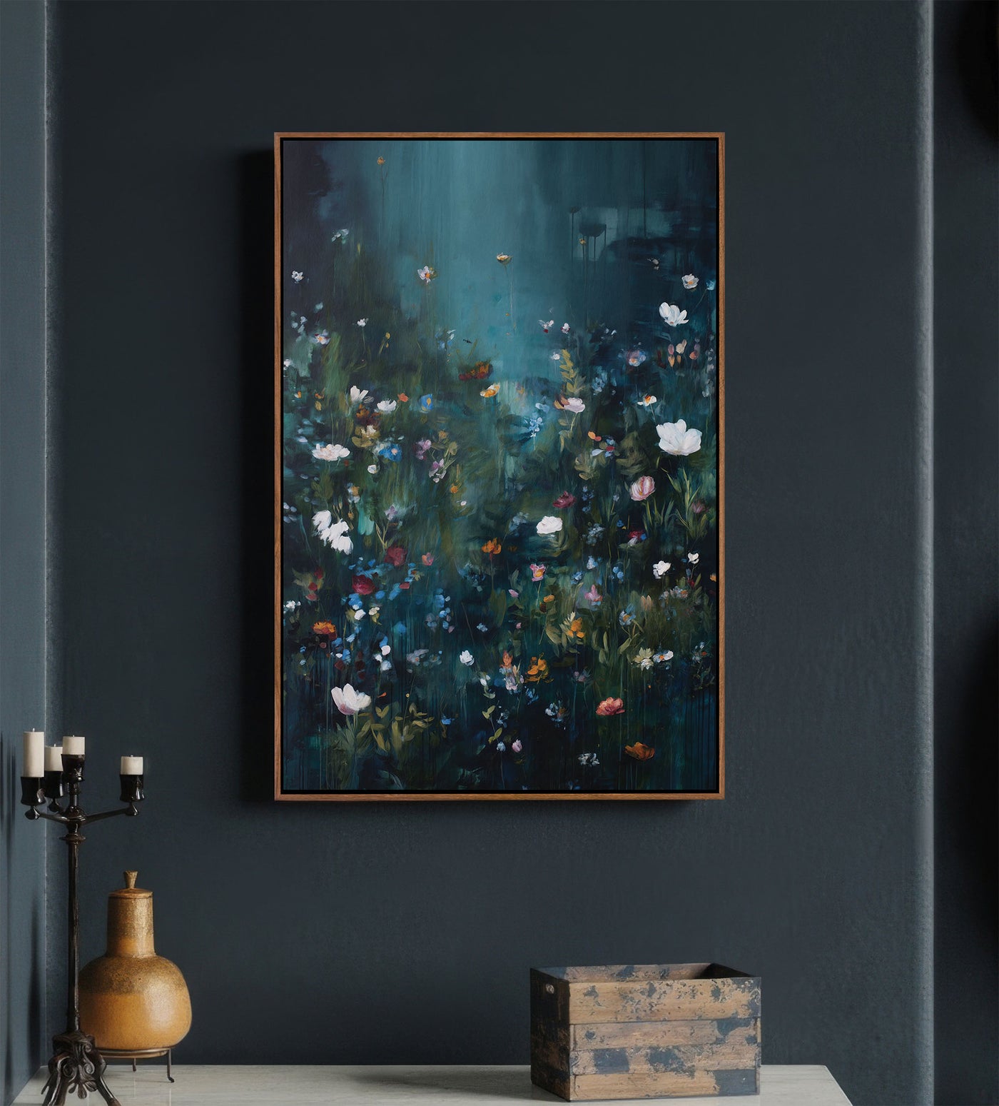 The Midnight Bloom Abstract Floral Print