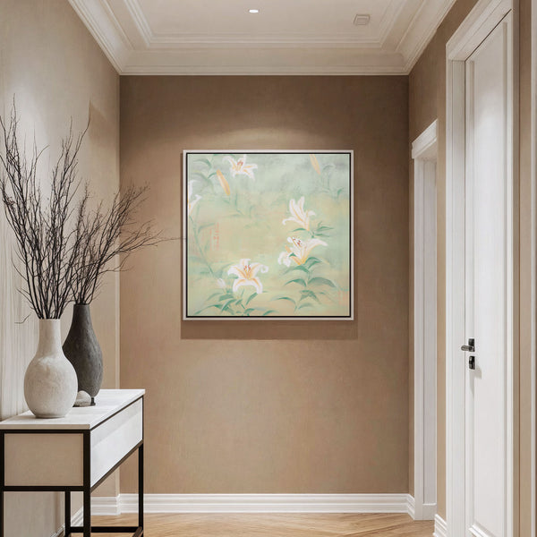 Imprimé botanique Lys serein