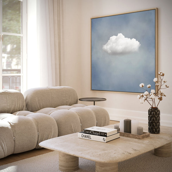 Tableau sur toile nuage bleu doux