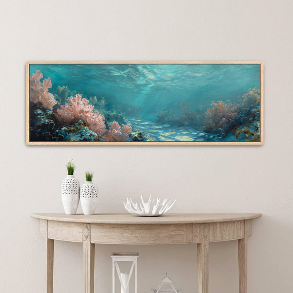 Tableau sur toile représentant un récif corallien sous-marin