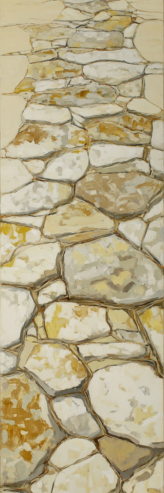 Rustic Stone Path Vertical Canvas Print