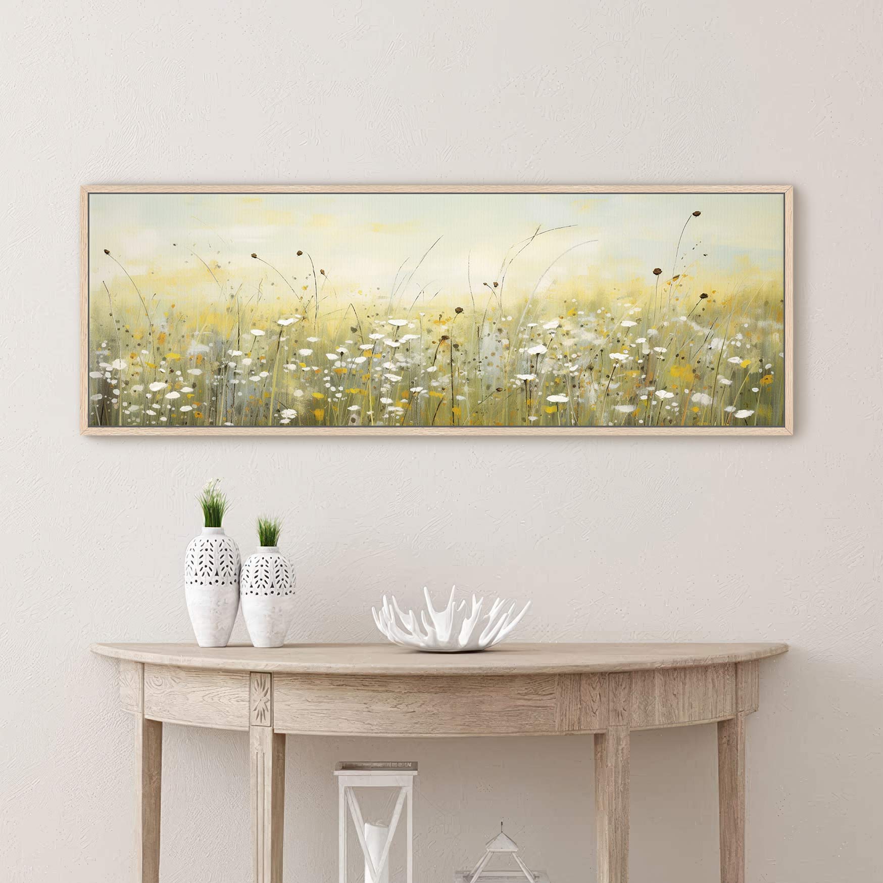 Golden Bloom Floral Canvas Wall Art