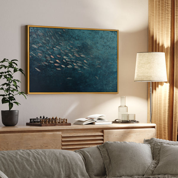 School of Fish Canvas Wall Art Print
