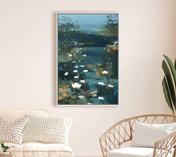The Tranquil Water Garden Abstract Art Print