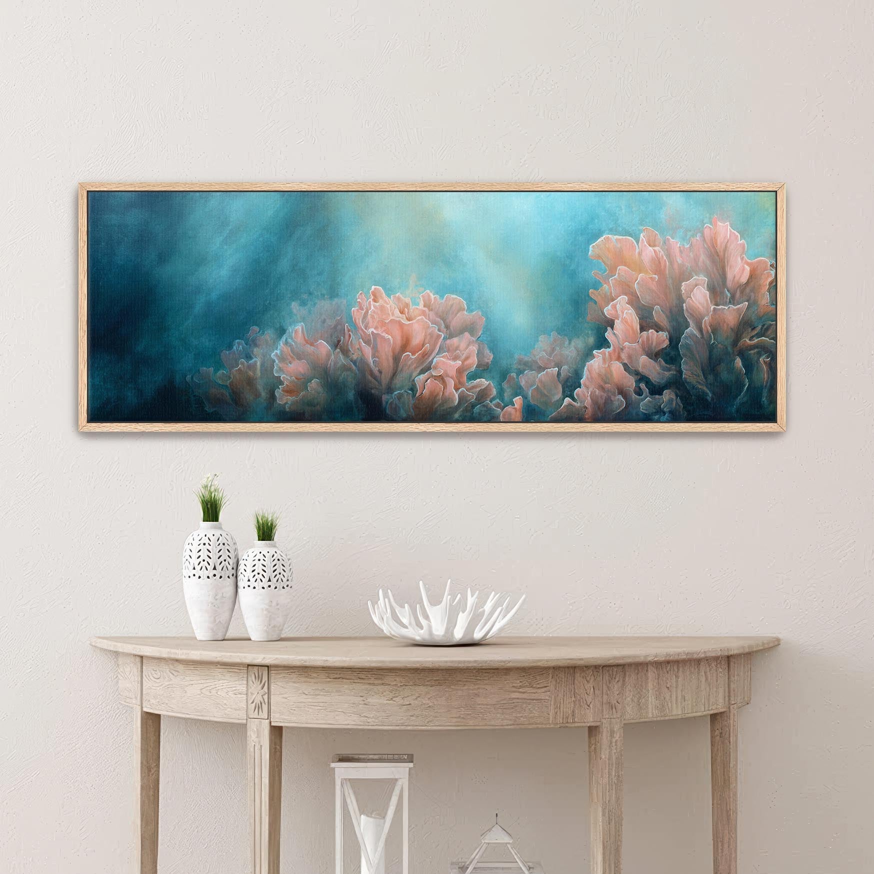 Pink Coral Reef Canvas Wall Art Print