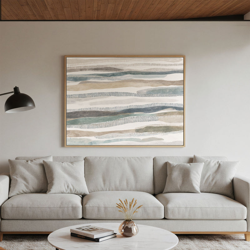 Organic Horizon Abstract Art | Earthy Coastal Giclée Print